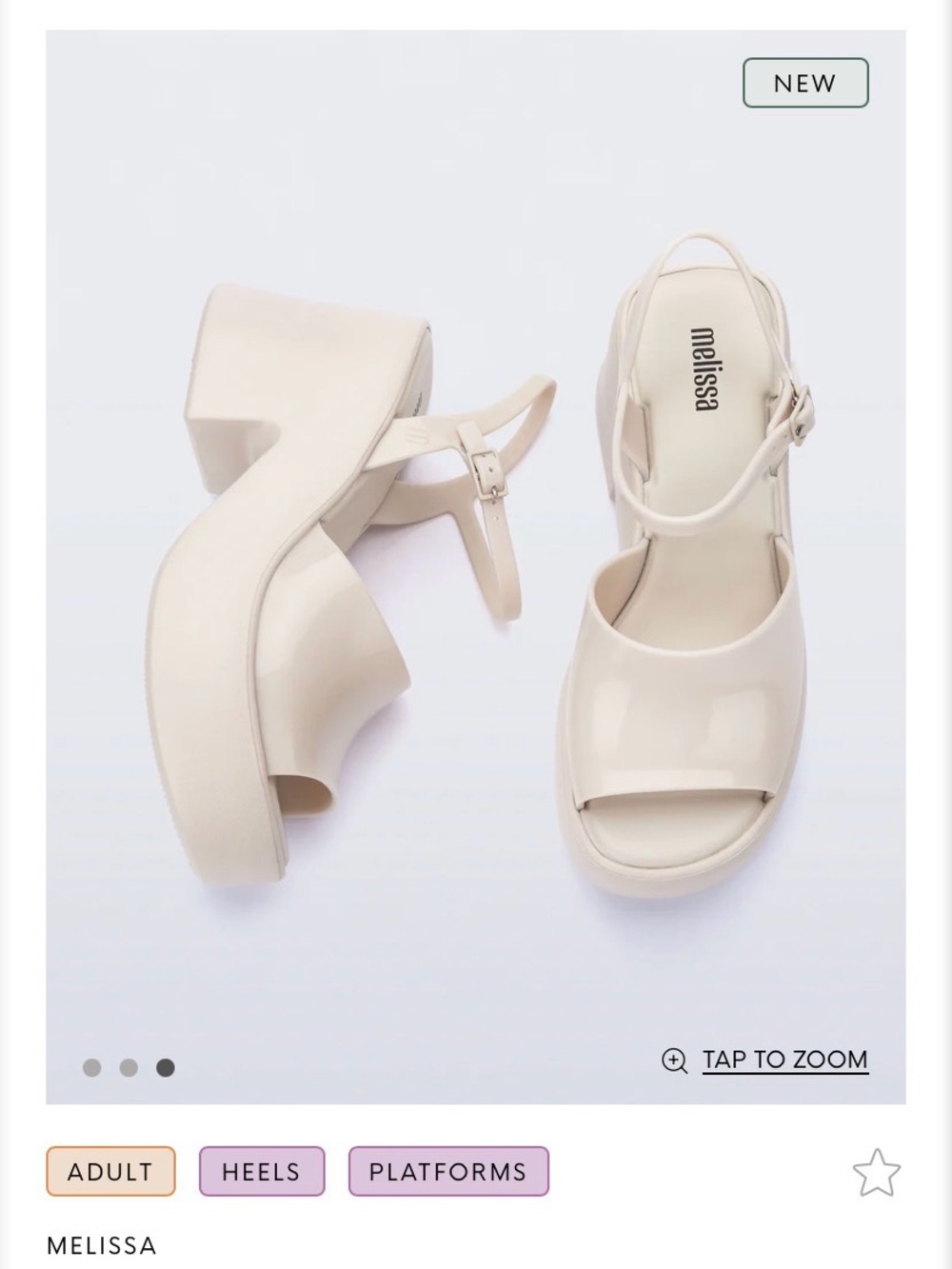 Melissa beige Platform Block Heel Lena Sandals